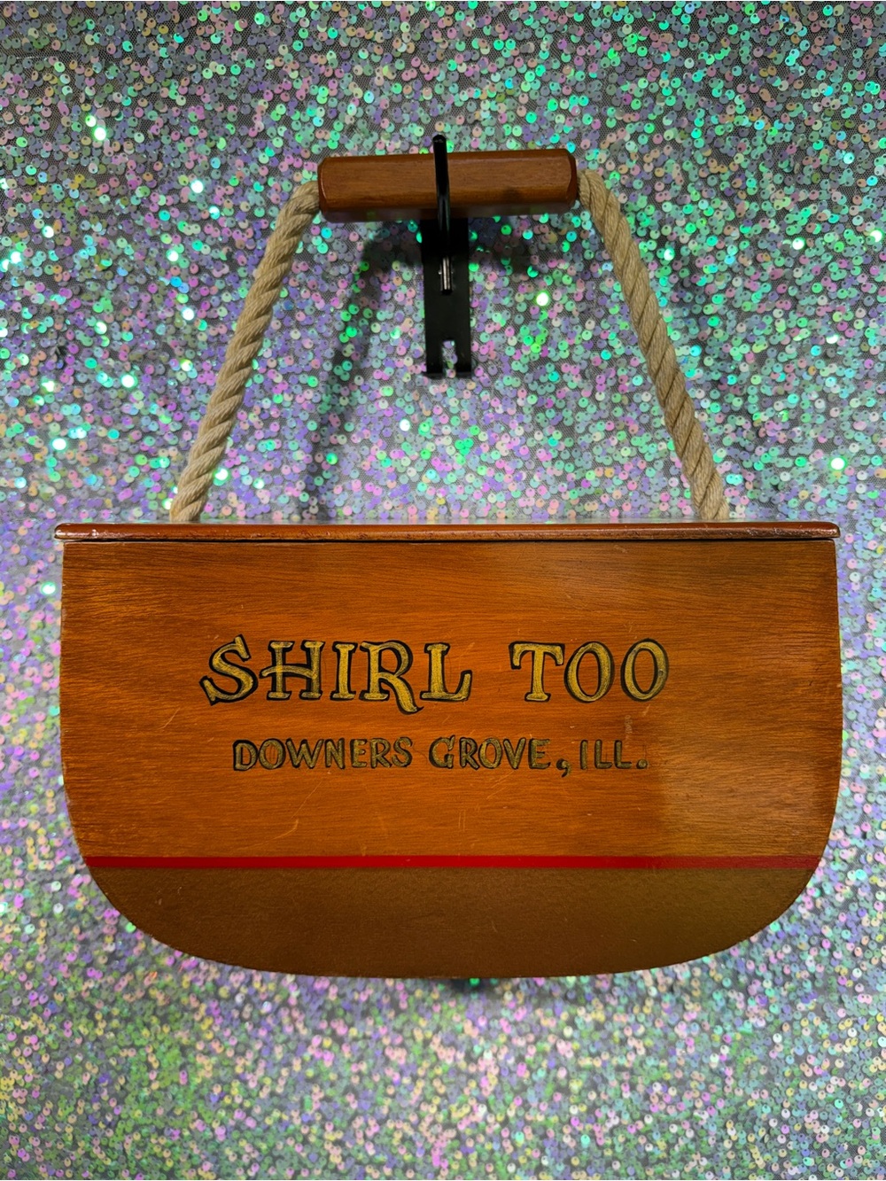 VTG 70’s Handmade Downers Grove “Shirl Too” Boat Nautical Satchel Handbag Purse
